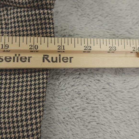 Hickey Freeman Sport Coat Mens 40R Houndstooth‎ Tan Black Silk Camel USA Blazer - Picture 7 of 16